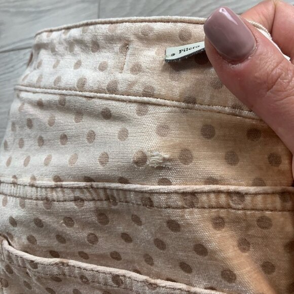 Anthropologie Pilcro Velvet High-Rise Skinny Ankle Polka Dot Pants - Picture 12 of 16